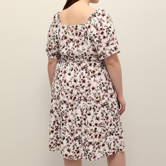 (NWT) Addition Elle - Floral Fit and Flare Buttoned Down Dress (Size X) - Picture 4 of 5